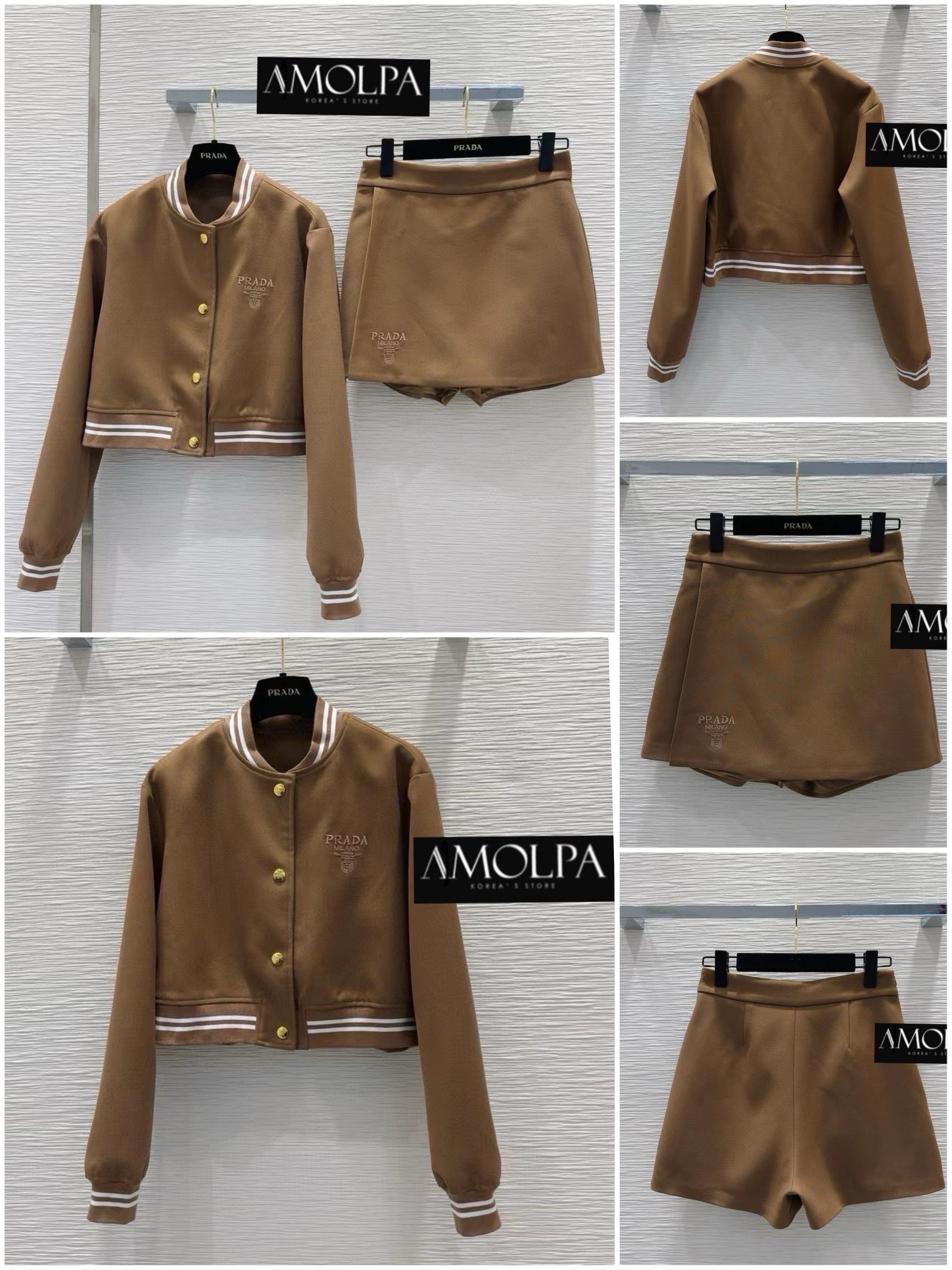 SET BLAZER PRADA งานผ้าอย่างเทพ 1:1 พรีเมียม ทุกอย่างปั้ม VVIP ผ้าใส่สบายมาก : สินค้าคุณภาพ (พร้อมส่ง)
