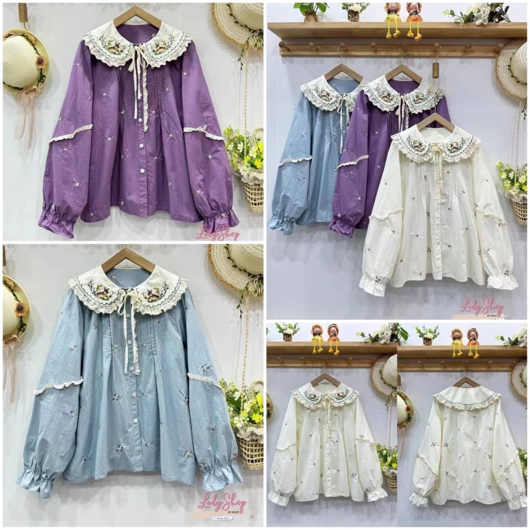 เสื้อญี่ปุ่นงานแท้นำเข้า ดีเทลงานปักสวย สไตล์ญี่ปุ่น งานทรงฟรีไซส์ใส่ได้ตลอด : สินค้าคุณภาพ (พร้อมส่ง)