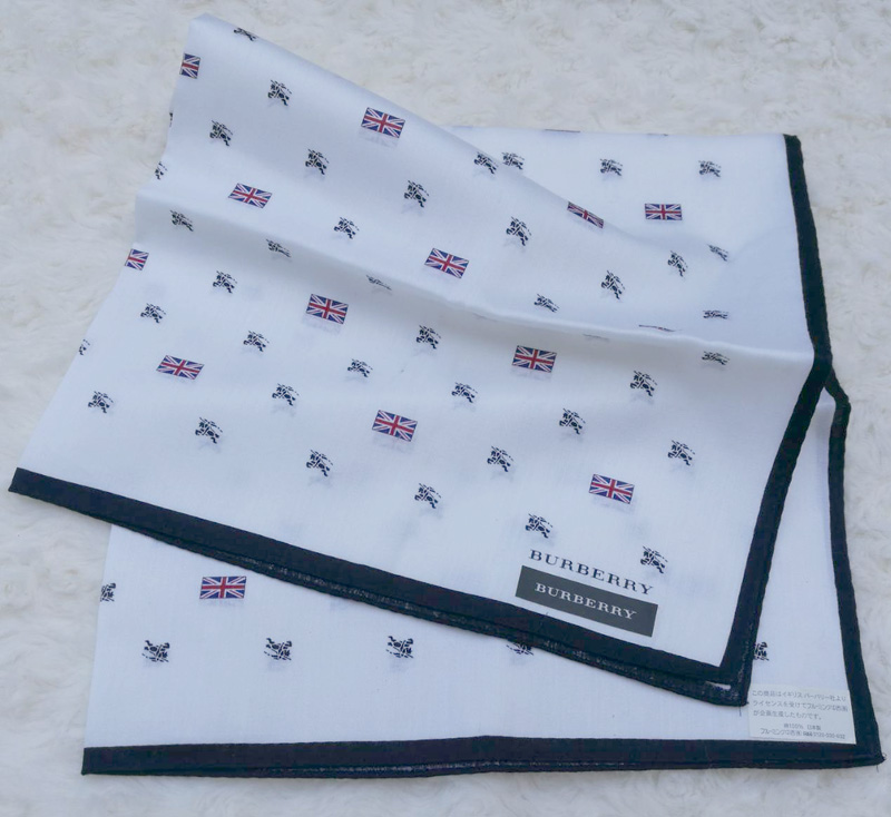 ผ้าเช็ดหน้า แบรนด์เนม BURBERRY ผ้านุ่มมาก