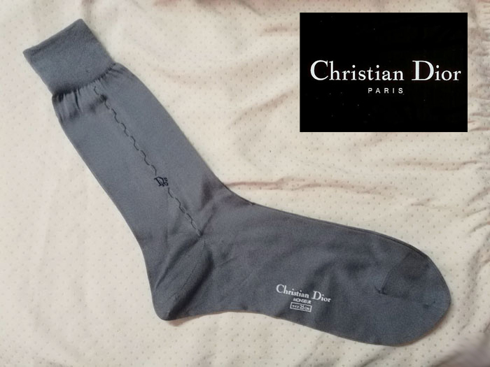 ถุงเท้าชาย Christian dior สีเทา