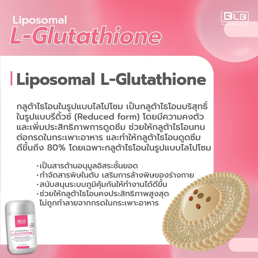 คุณสมบัติ Liposomal L-Glutathione