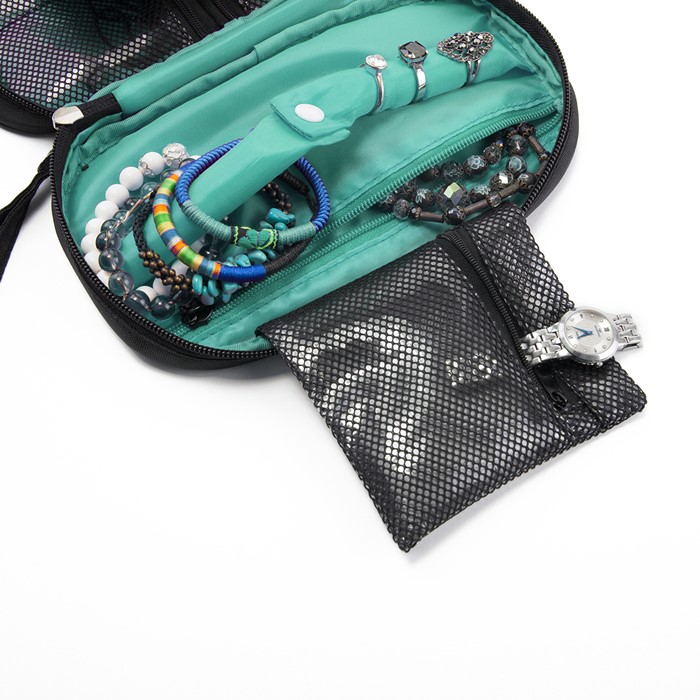 กระเป๋าเก็บเครื่องประดับ จัดเก็บสร้อยข้อมือ ต่างหู แหวน สร้อยคอ กำไล นาฬิกา คุณภาพสูง (Green)