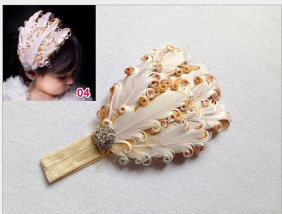 ผ้าคาดผมเด็กขนนก Princress สำหรับเด็กวัย 3 เดือน - 3 ปี