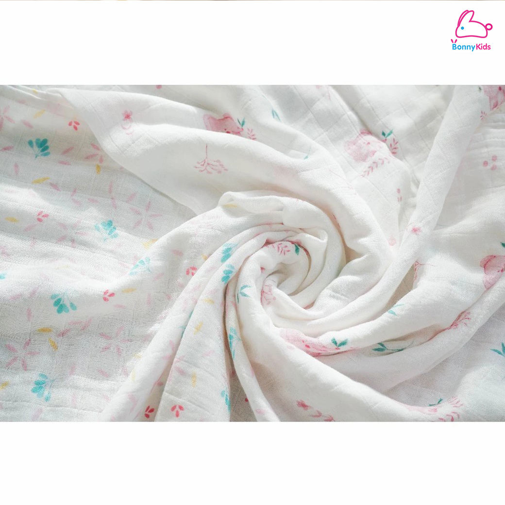 Sofflin (ซอฟฟลิน) ผ้าห่อตัวมัสลินใยไผ่ 47x47 นิ้ว ผ้าทอโปร่งสบาย ระบายอากาศได้ดี (แพ็ค 3 ชิ้น)