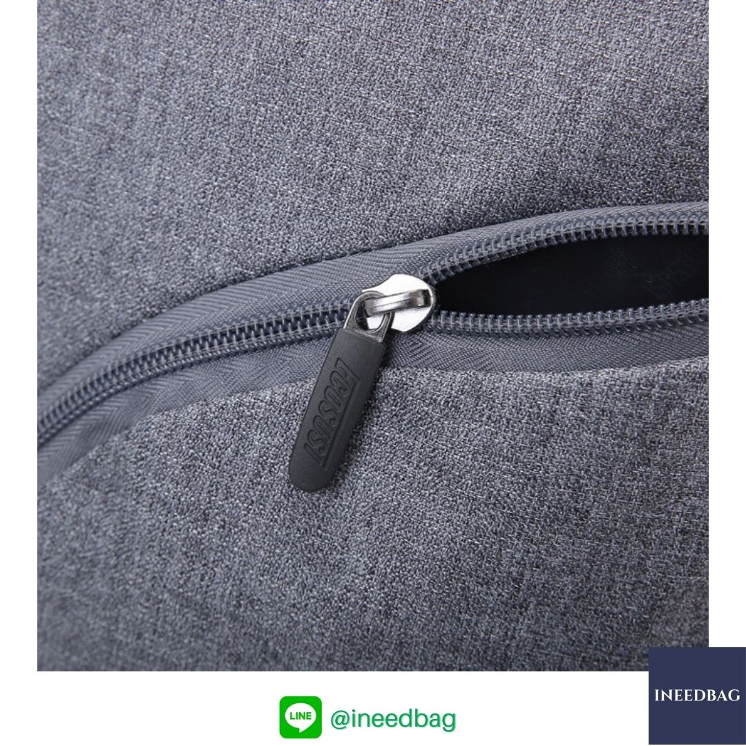 Ecosusi กระเป๋าคุณแม่, กระเป๋าสัมภาระคุณแม่, กระเป๋าแม่ลูกอ่อน แบบเป้ มาพร้อมแผ่นรองเปลี่ยนผ้าอ้อม, ช่องเก็บความร้อน-เย็น (New Version Grey) + Wet Pocket + Wipe Pocket