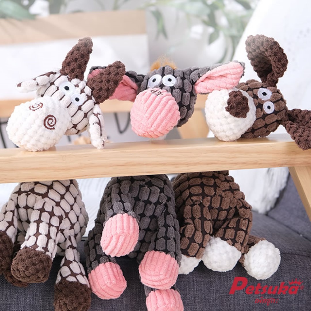 ตุ๊กตาวัว Petsuka ของเล่นสัตว์เลี้ยง มีเสียง