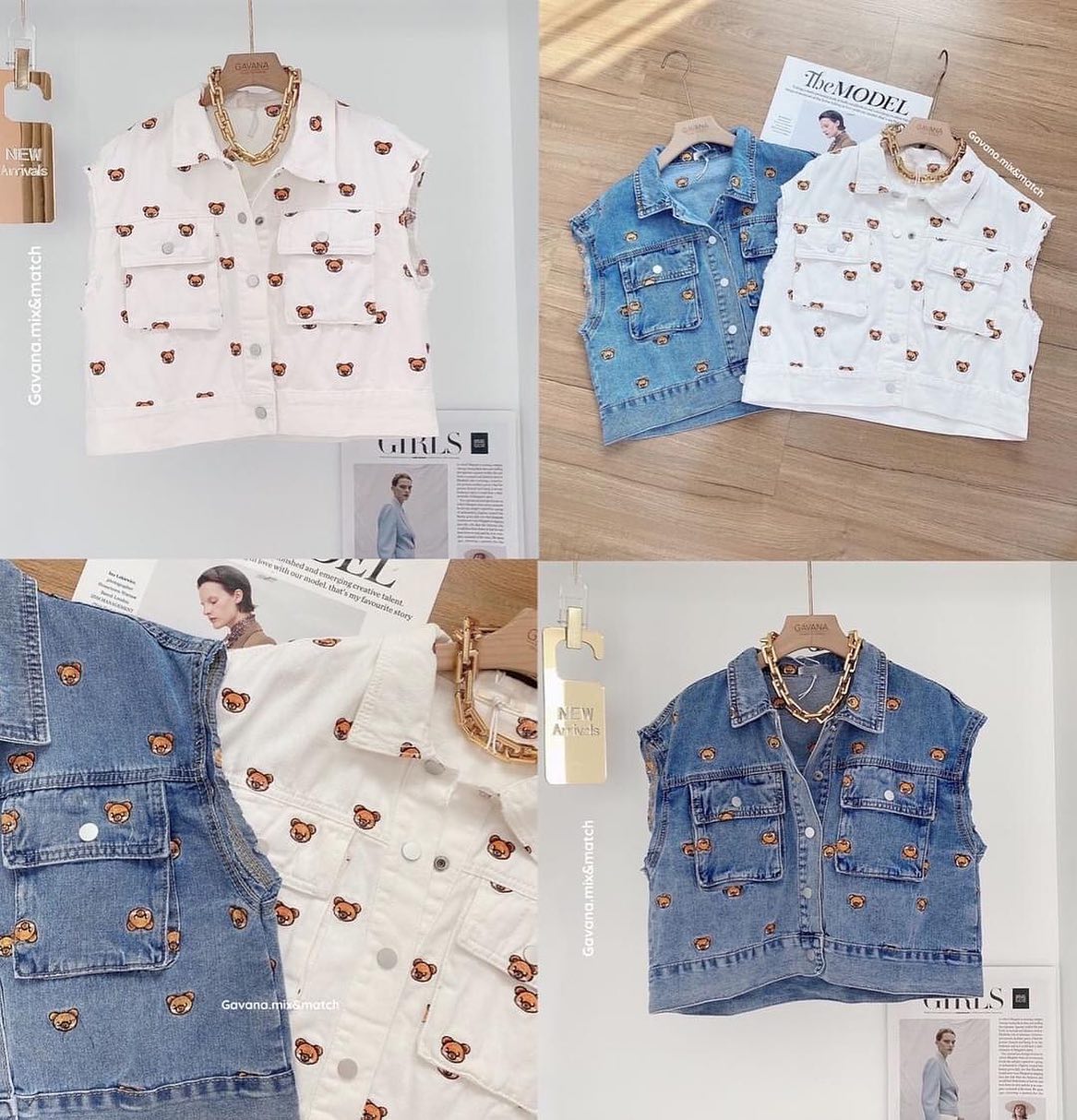 เสื้อcropยีนส์ปักลายน้องเสือ (เสือ) น่ารักมากเลยค่า จะใส่เป็นเสื้อหรือเสื้อคลุม : สินค้าคุณภาพ (พร้อมส่ง)