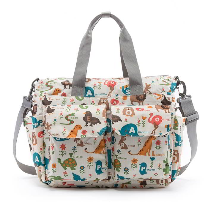 Ecosusi กระเป๋าคุณแม่ กระเป๋าสัมภาระคุณแม่ กระเป๋าแม่ลูกอ่อน แขวนรถเข็นเด็กได้ หิ้ว หรือสะพายไหล่ได้ (ลายสัตว์ต่างๆ)