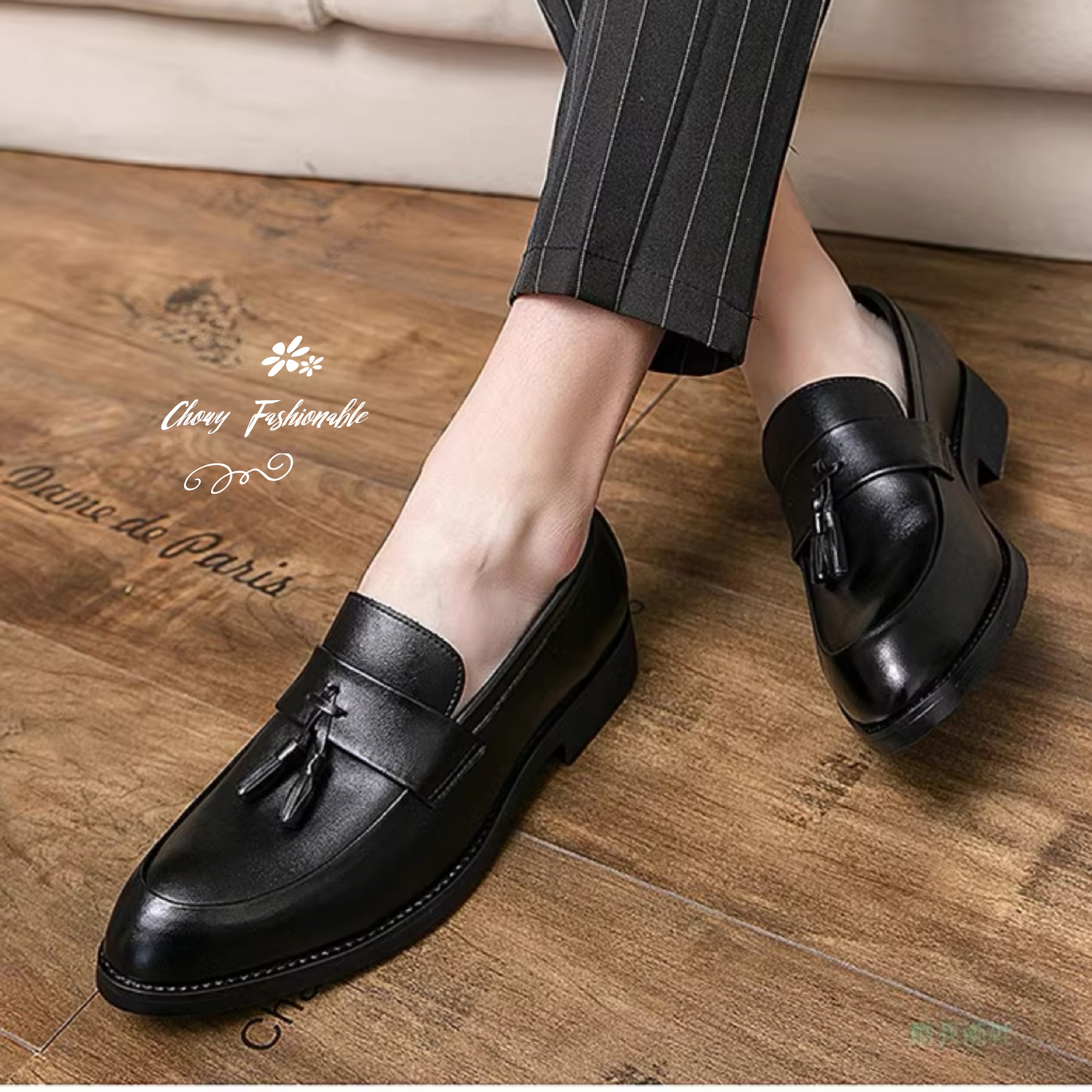 Chowy รองเท้าโลฟเฟอร์ ไซส์ 45 คัชชูส้นแบนไซส์ใหญ่ Loafer Flat Shoes KR1213
