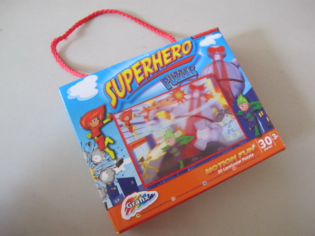 Grafix Motion Fun 3D Lenticular Puzzle : SuperHero Puzzle 30 pieces จิ๊กซอว์ภาพเคลื่อนไหว 30 ชิ้น ซุปเปอร์ฮีโร่