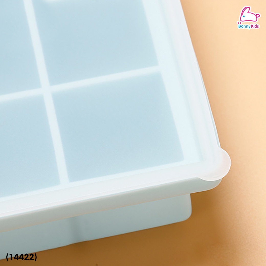 (14422) DODOLOVE (ดูดูเลิฟ) ถาดซิลิโคนแช่แข็ง ถาดซิลิโคนแช่แข็งอาหารเด็ก วัสดุฟู๊ดเกรดไร้สารพิษ 100% (ถาด 9 ช่อง)