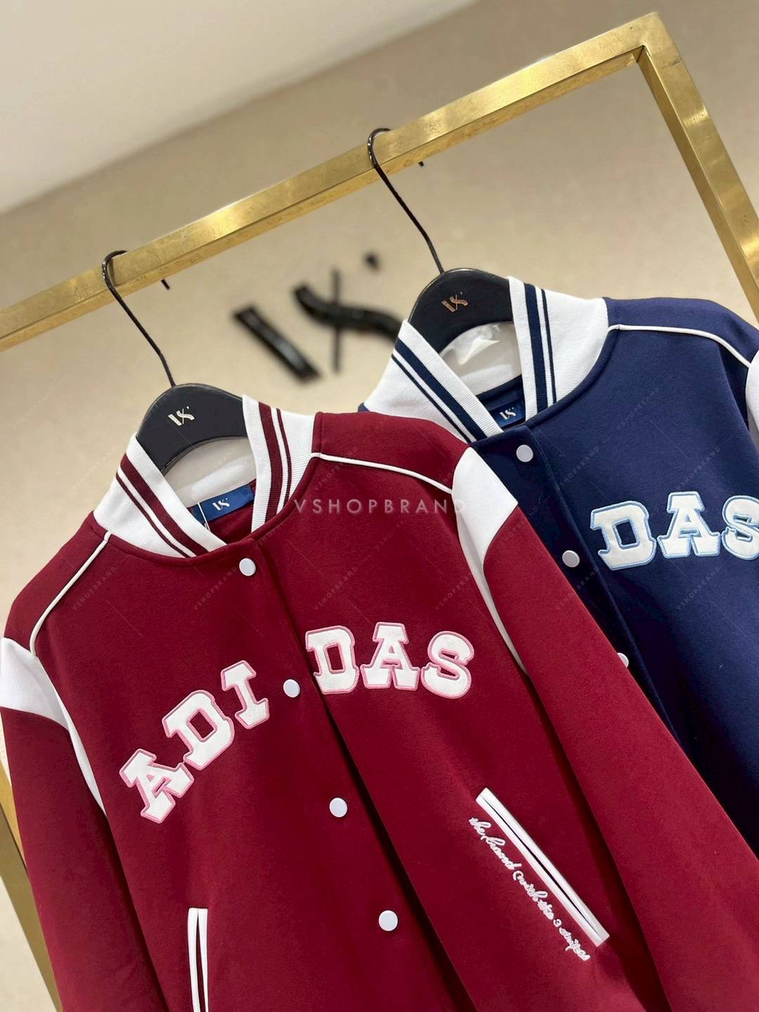 แจ็คเก็ตขลิบขอบปัก A.Di.das กระดุมแป๊ก ใส่สบาย : สินค้าคุณภาพ (พร้อมส่ง)