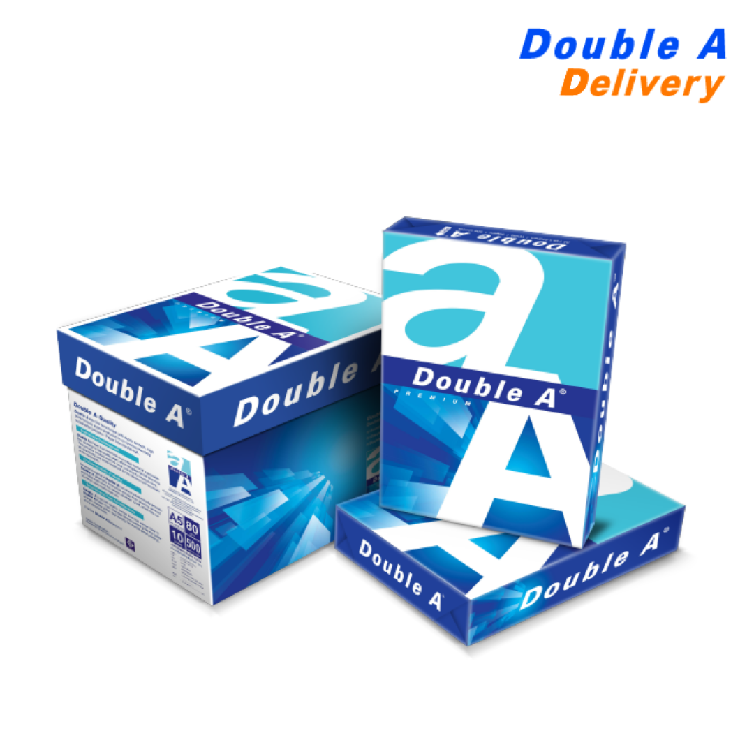 กระดาษ Double A 80 แกรม ขนาด A5 จำนวน 1 กล่อง