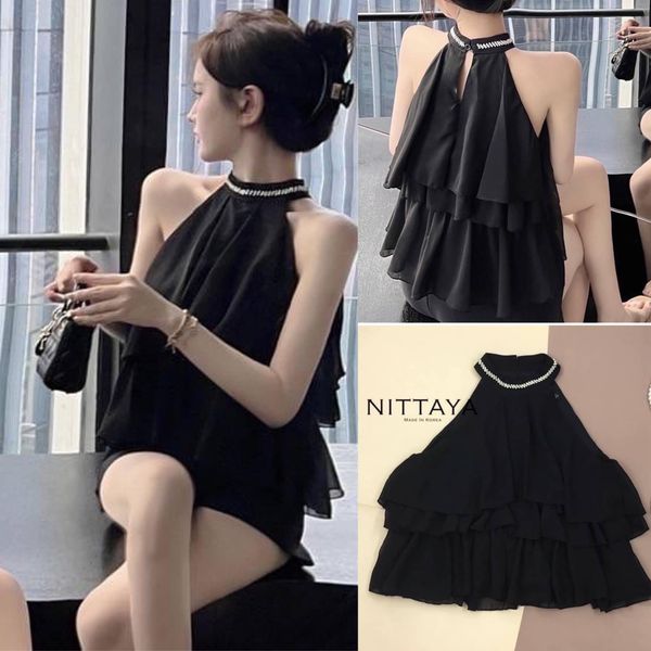 เสื้อคอเต่า แต่งดีเทล ตรงคอมีเพชร : สินค้าคุณภาพ (พร้อมส่ง)