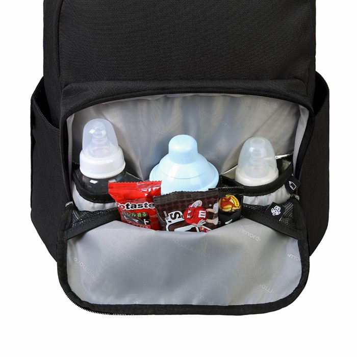 mommore กระเป๋าคุณแม่ กระเป๋าสัมภาระคุณแม่ กระเป๋าแม่ลูกอ่อน ใช้ได้ทั้งคุณแม่ และคุณพ่อ กันน้ำ ทนทาน พร้อมแผ่นรองเปลี่ยนผ้าอ้อม คุณภาพสูง คล้องรถเข็น เหมาะกับการเดินทางมาก (ฺฺBlack)