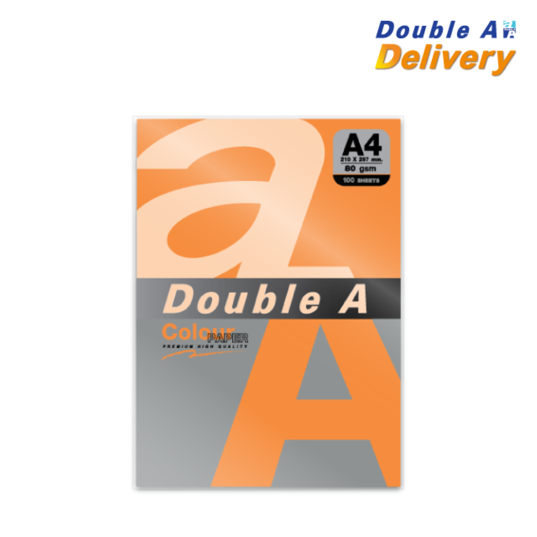 กระดาษสี 80 แกรม แพ็ค 100 แผ่น สีส้มเข้ม (Saffron)