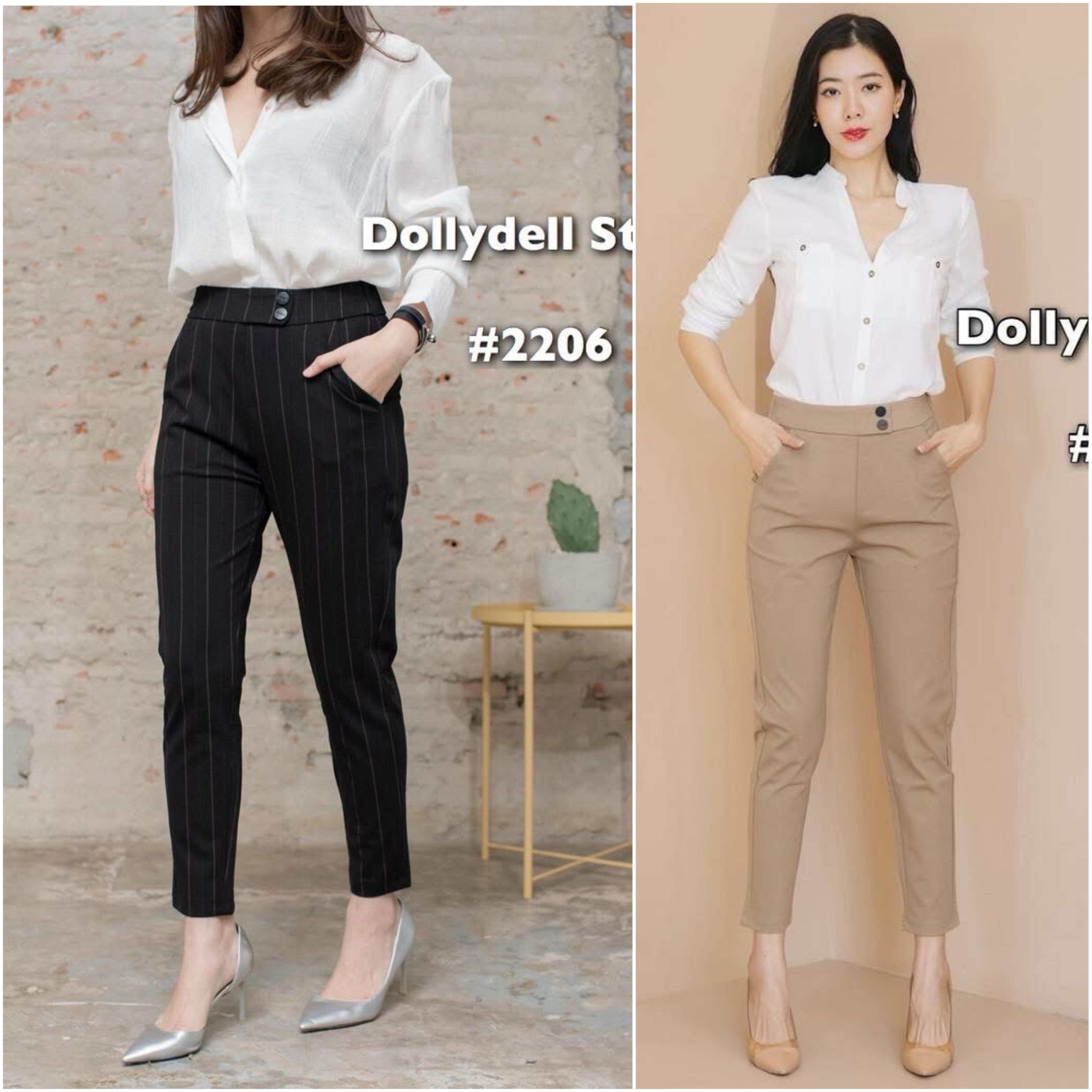 กางเกงเอวด้านหลังเป็นสม๊อคยืดได้ แต่งกระดุมหลอกช่วงเอวด้านหน้า มีกระเป๋าจริงเนื้อผ้าคุณภาพดี ใส่สบาย : สินค้าคุณภาพ (พร้อมส่ง)