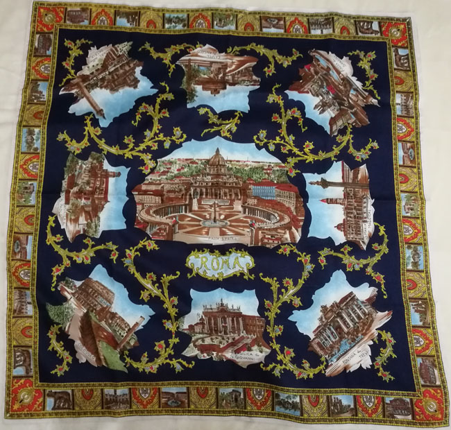 ผ้าพันคอผืนใหญ่ ลายสถานที่ท่องเที่ยวในอิตาลี สวยมากๆ