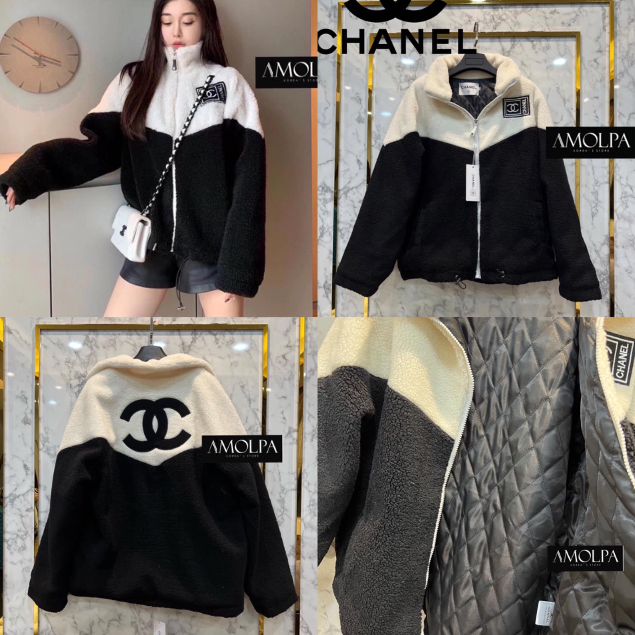 เสื้อคลุม CC 2021SS เนื้อผ้าขนแกะ งาน HIEND หนานุ่มมม นุ่มมมมมมากก ปั้มหัวซิปตามช๊อปปป สวยหรู : สินค้าคุณภาพ (พร้อมส่ง) .