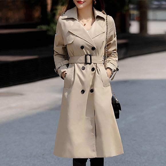 Trench Coat สวยมาก ผ้าดีมาก ผ้าหนา ไซด์S