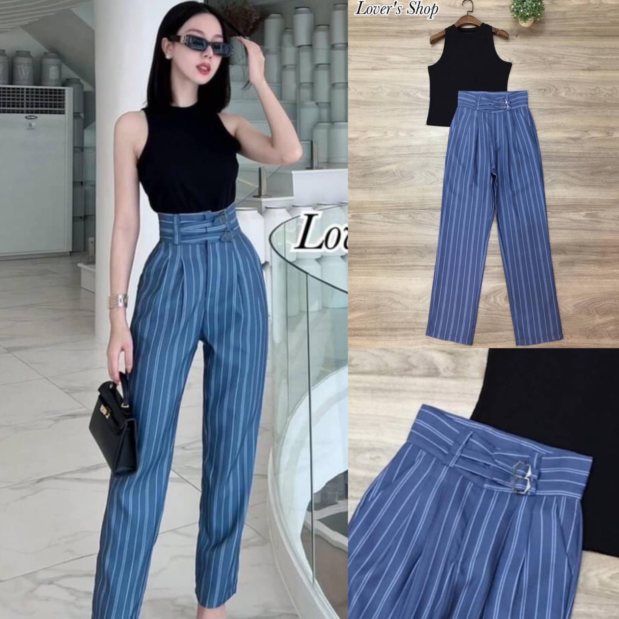 Set.2ชิ้น เสื้อ+กางเกง เสื้อแขนกุดไหมพรมผ้าล่องเรงนื้อผ้านุ่มยืด ทรง เข้ารูป มาพร้อมกางเกงเอวสูงทรงกระบอกเล็ก งานซิบหลัง มีซับในอย่างดีค่ะ . สินค้าคุณภาพ (พร้อมส่ง).