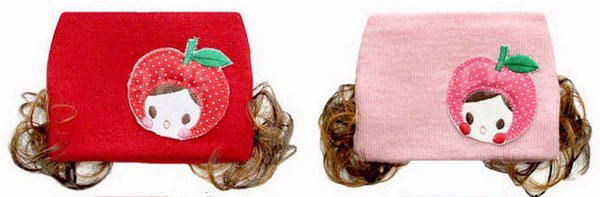 ผ้าคาดผมทารก มีปอยผม กระต่ายน้อย สีแดง