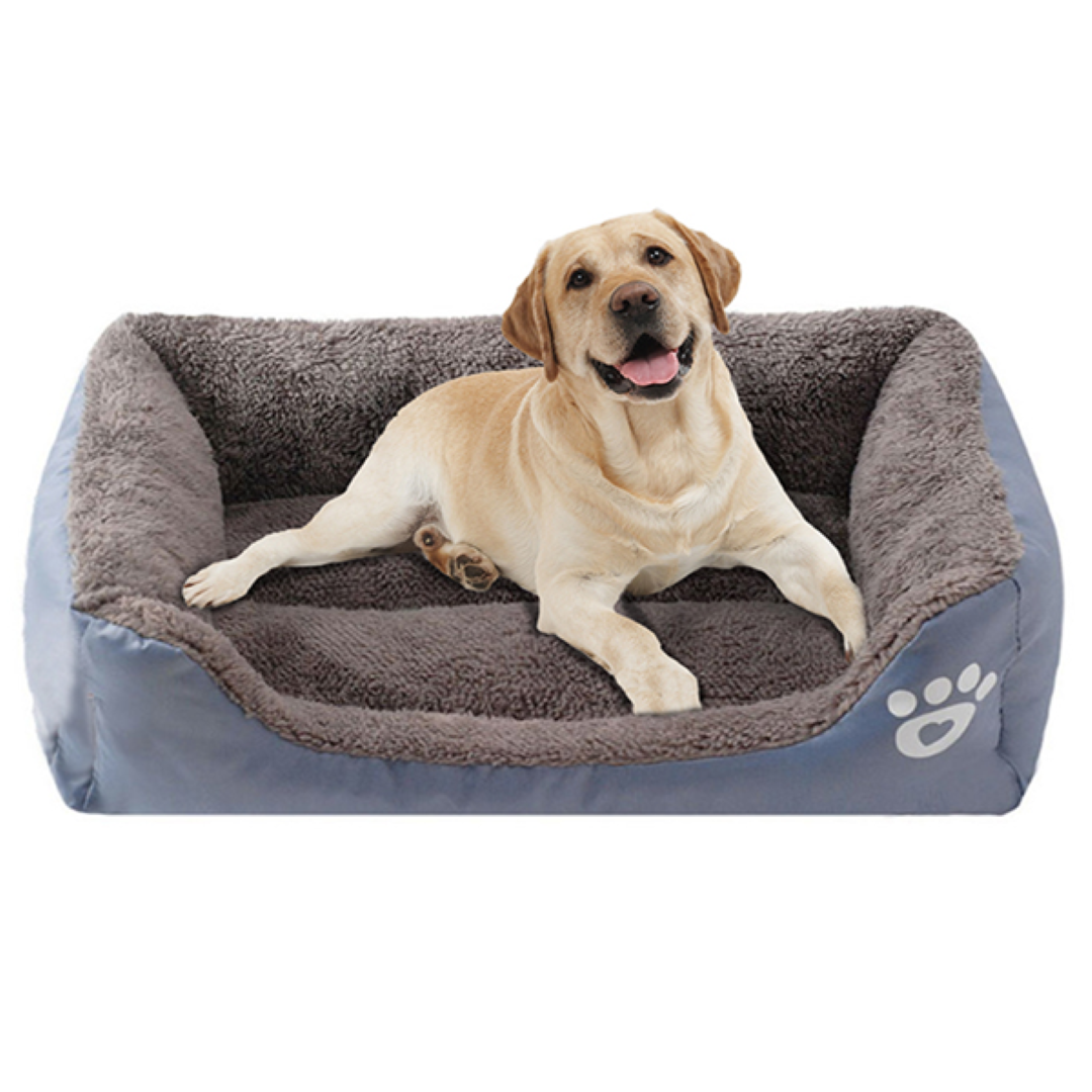 ที่นอนสัตว์เลี้ยง Petsuka รูปทรงสี่เหลี่ยมหนานุ่ม สีเทา