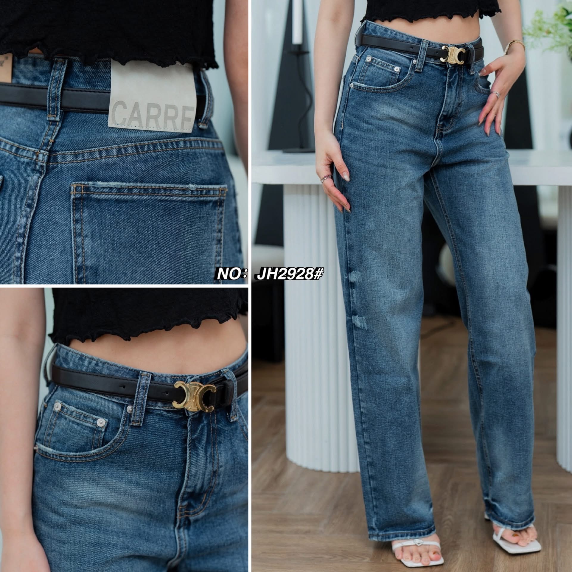 กางเกงทรงกระบอกที่แซปที่สุด งานปังที่สุด （ผ้าไม่ยืด) เพิ่มความสูงให้เมื่อสวมใส เอวสูงปรี๊ดปิดสะดือ ใส่สบาย : สินค้าคุณภาพ (พร้อมส่ง)