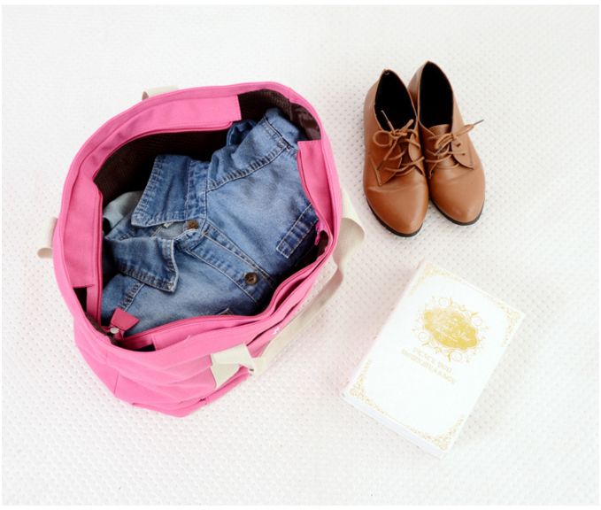 กระเป๋าสะพายผ้าแคสวาส เสียบกระเป๋าเดินทางได้ มีช่องใส่สองชั้นบน-ล่าง กระเป๋าเล็กแยก เหมาะมากสำหรับเดินทาง ท่องเที่ยว มี 7 สีให้เลือก