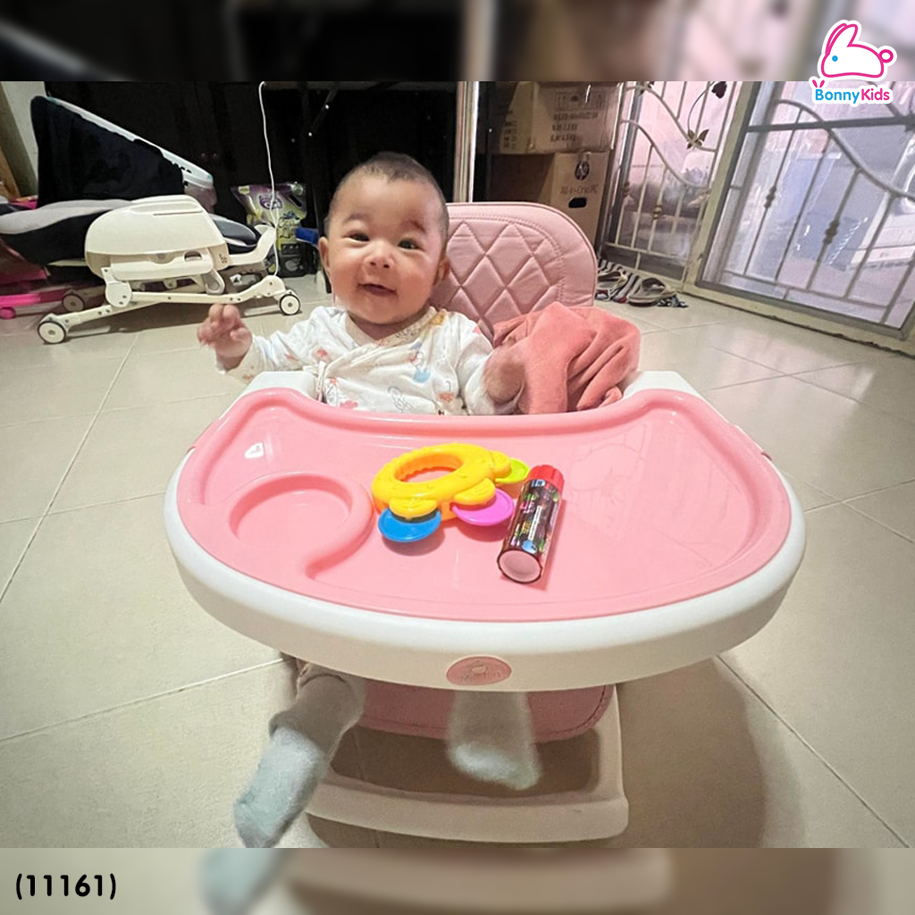 (11161) Baby Chair เก้าอี้ทานเข้าเด็ก 5 in 1 รุ่นใหม่ มีด้ามจับเข็น ปรับรูปแบบการใช้งานได้
