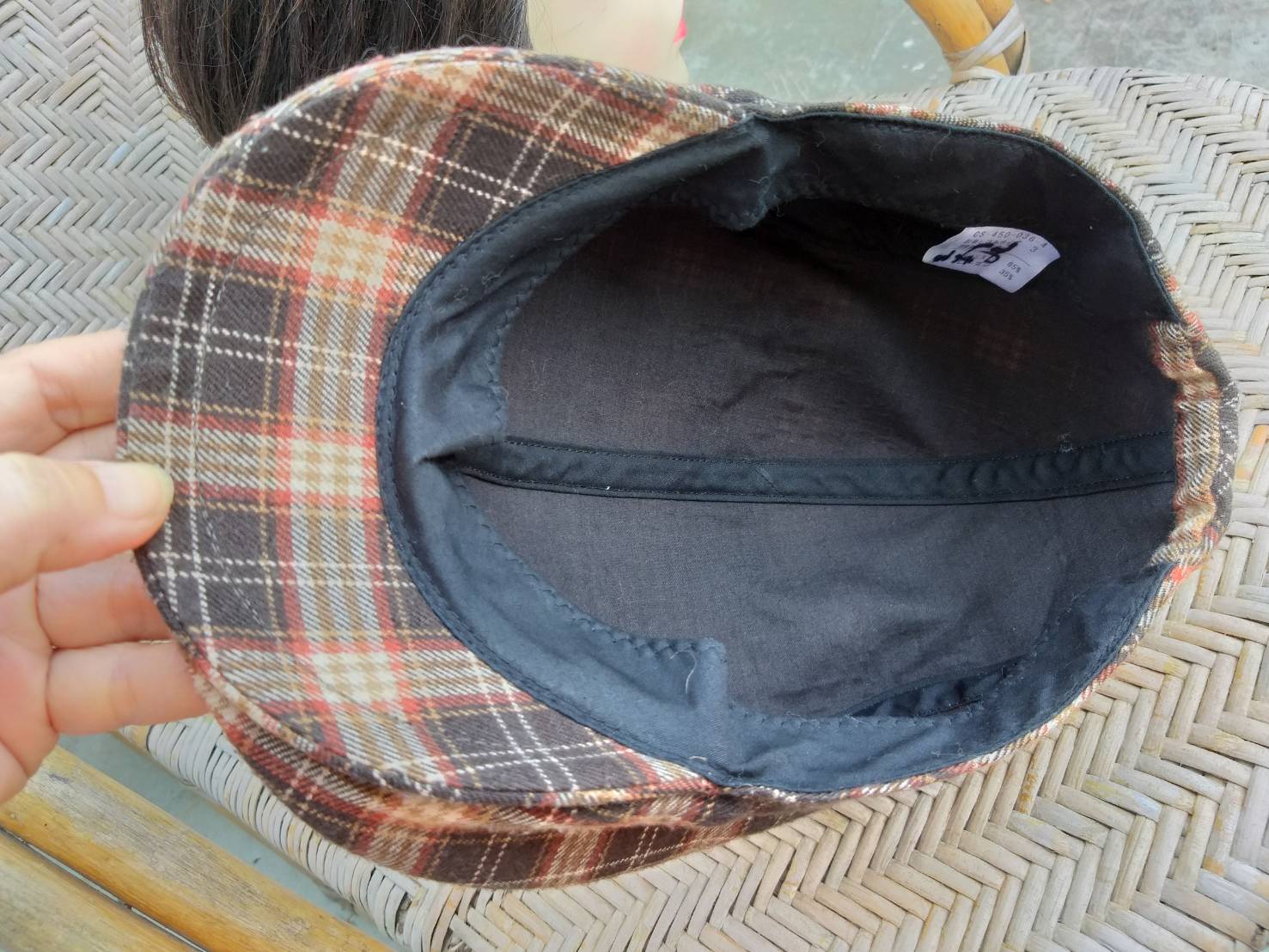 หมวกติงลี่ หมวกแฟลตแค็ป ลายสก็อตสวยย