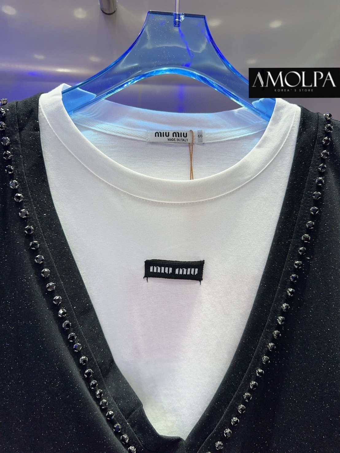 SET 2 ชิ้น เสื้อยืด+กล้ามไหมพรม MIU MIU งานน่ารักมาก ผ้า ใส่สบายสุดๆ ใส่สบาย : สินค้าคุณภาพ (พร้อมส่ง)