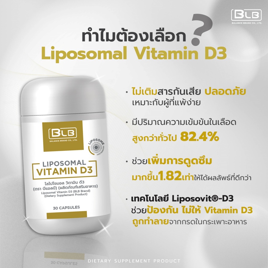 ทำไมต้องเลือก Liposomal Vitamin D3