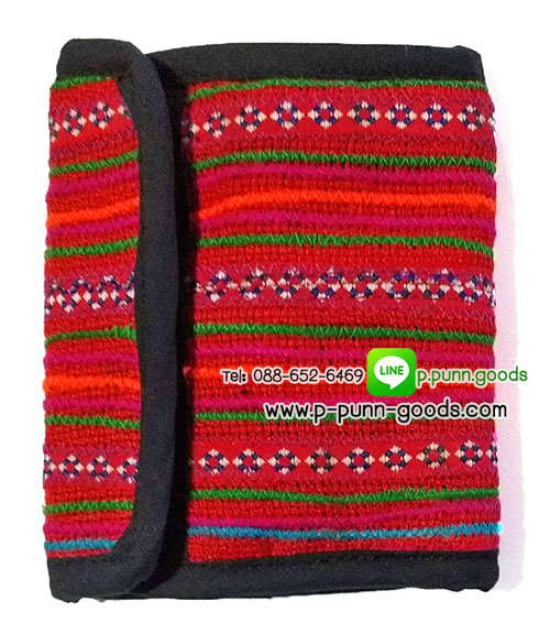 กระเป๋าสตางค์ใบสั้น กระเป๋าสตางค์ผ้าชาวเขา Upcycled