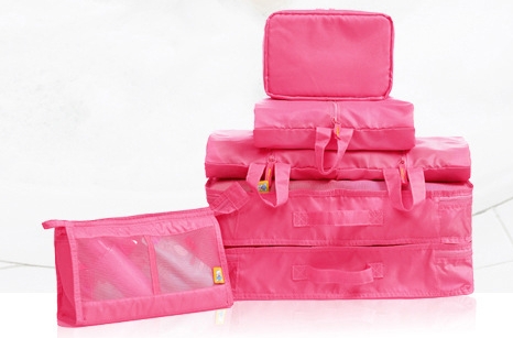 กระเป๋าจัดระเบียบเดินทาง กระเป๋าจัดระเบียบเสื้อผ้า 7 ใบ เย็บอย่างดี จัดกระเป๋าเดินทาง ท่องเที่ยว ใส่เสื้อผ้า ชุดชั้นใน อุปกรณ์ห้องน้ำ กางเกงใน รองเท้า เครื่องสำอาง อุปกรณ์ไอที