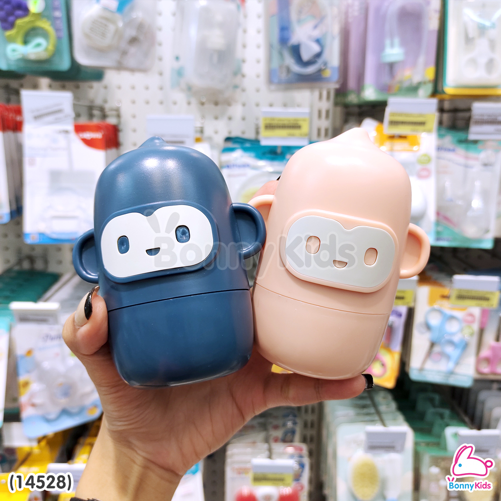 (14528) ชุดกรรไกรตัดเล็บเด็กเล็ก 4 ชิ้น กระบอกลิงน้อย (กรรไกรตัดเล็บ แหนบ ตะไบ กรรไกรหัวสั้น)