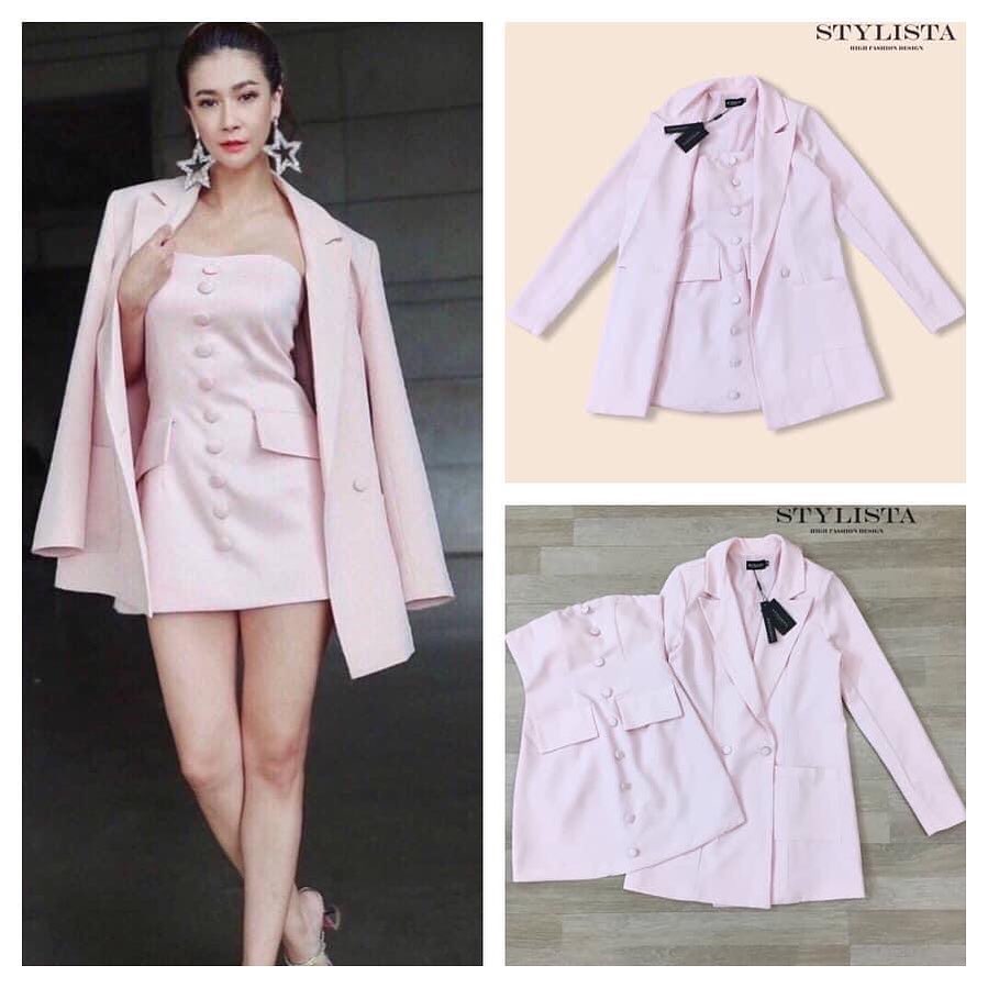 ชุดเซตเสื้อคลุม+เดรส ใส่สวยเรียบหรูดูดีมาก แพลตเทินดีงาม ใส่สวยเปะสุดๆ สินค้าคุณภาพ (พร้อมส่ง)