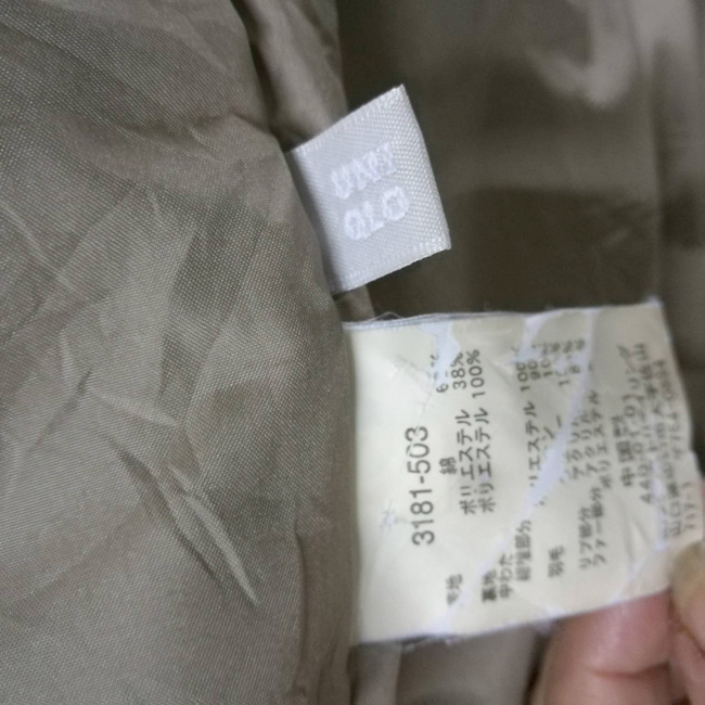 โค้ทขนเป็ดชาย Uniqlo SzM อุ่นติดลบ