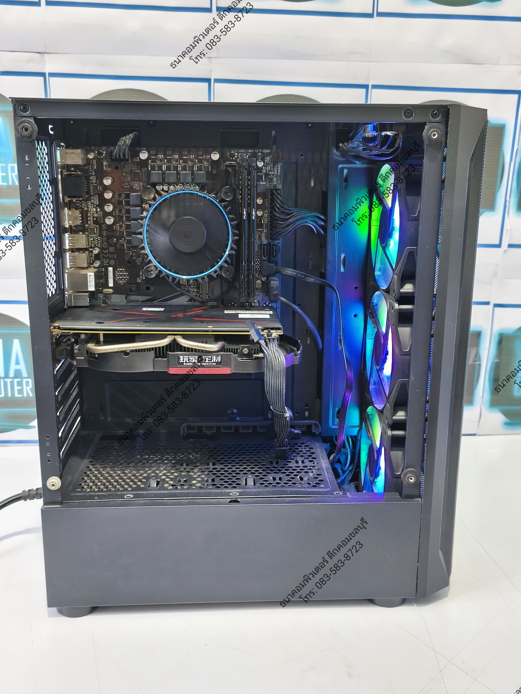 (คอมเล่นเกมส์มือสอง) Intel I3-12100F Ram16gb SSD500GB GTX1050Ti 4GB