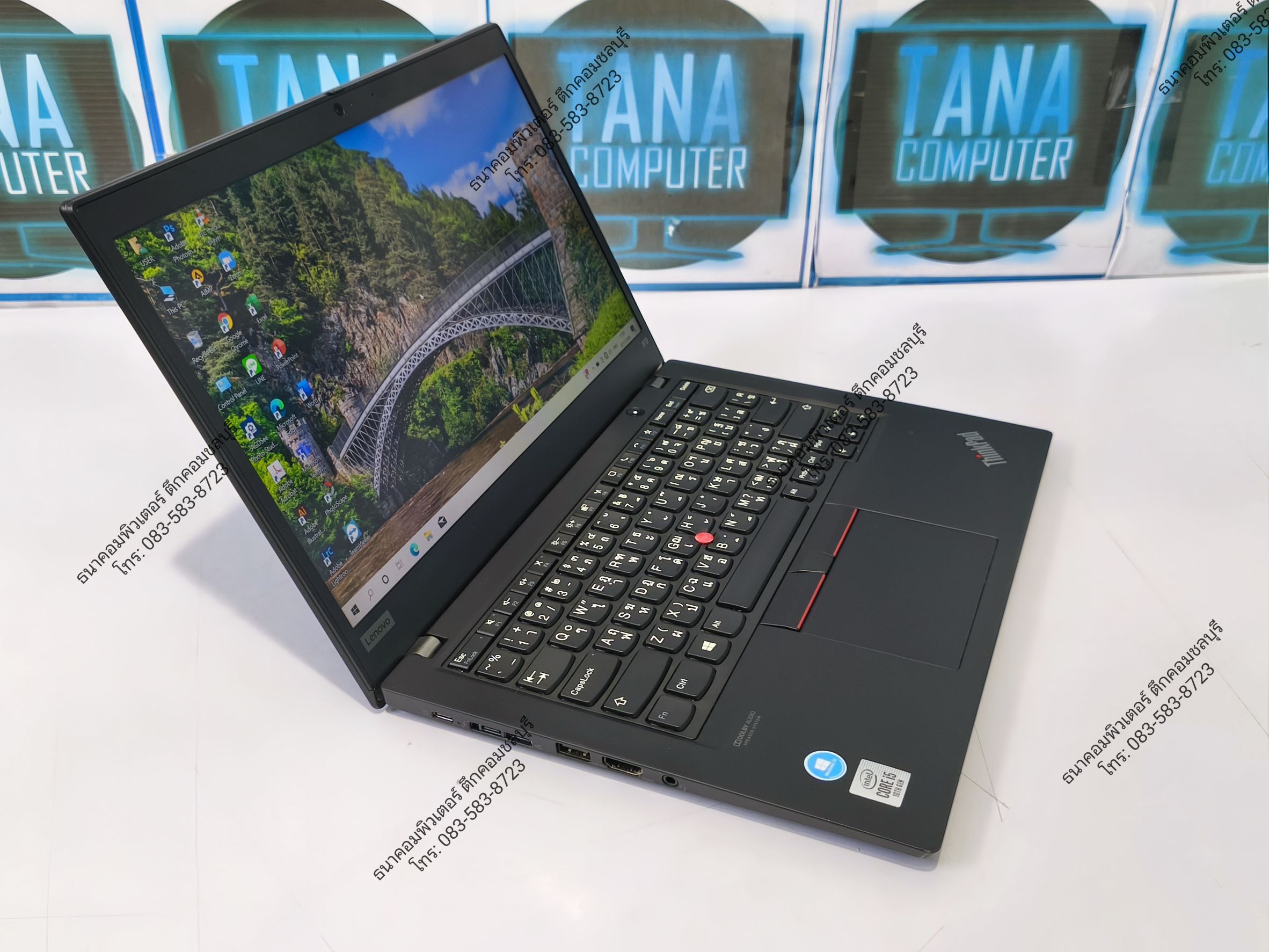 โน๊ตบุคทำงานมือสอง Lenovo Intel I5-10210U Ram8GB SSD256GB