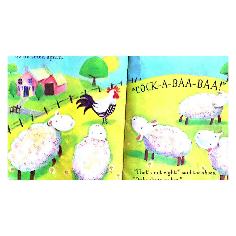 Alison Bartlett & Juliet Dallas Conte : Cock A Moo Moo : Poor cockerel has forgotten how to crow! นิทานภาพ ไก่น้อยลืมว่าขันอย่างไร เกี่ยวกับเสียงร้องสัตว์ในฟาร์ม