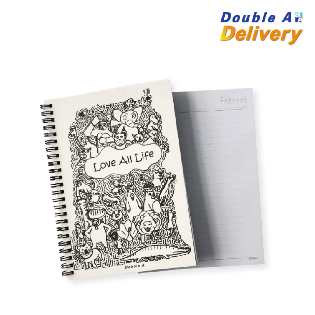 สมุดสันห่วง ขนาด A5 80 แกรม 40 แผ่น ลาย Animal ซื้อ 3 แถม 1 (ปกติ 40-. เฉลี่ยเหลือเล่มละ 30-.)