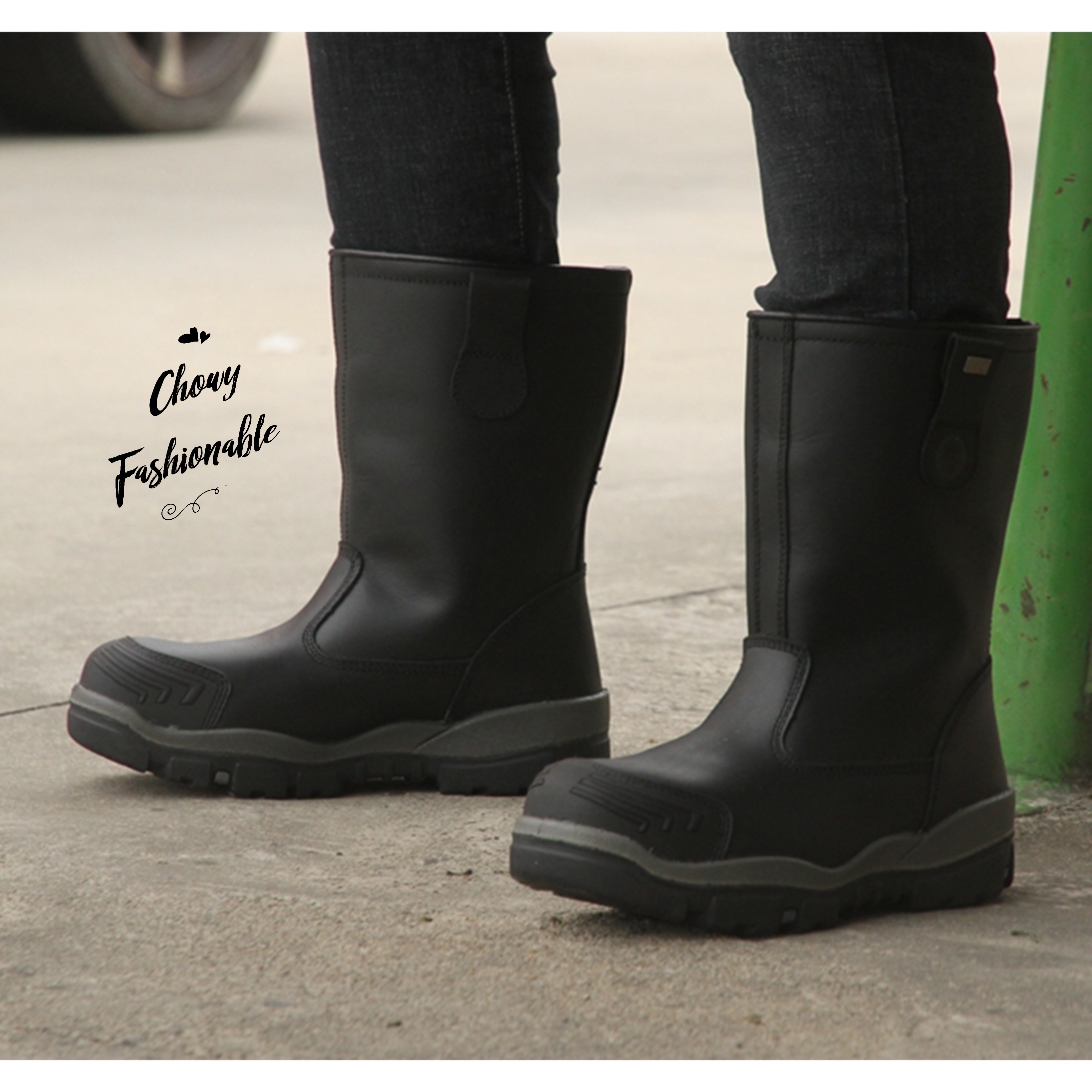 รองเท้าเซฟตี้ไซส์ใหญ่ 49 เซฟตี้บูทยาว รองเท้านิรภัย Safety Boot KR1176BL