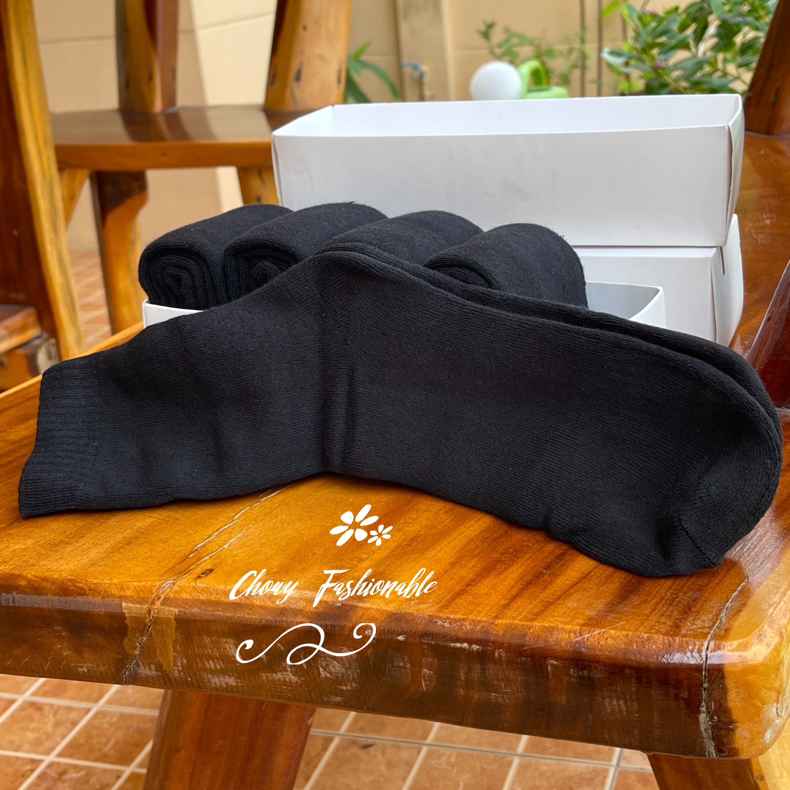 [แพค 5 คู่] ถุงเท้าไซส์ใหญ่ 47-50 แบบหนาพิเศษ กันหนาว KR1042