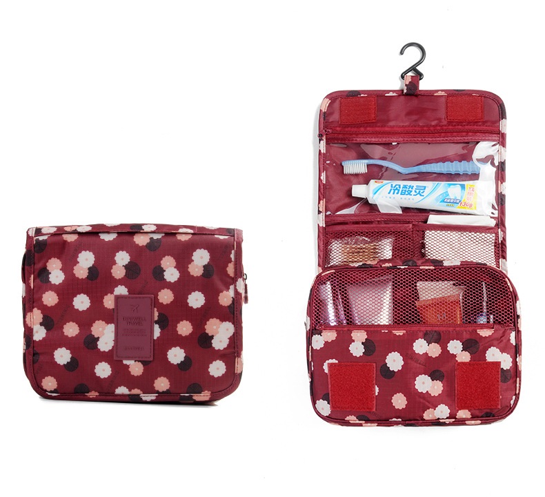 DINIWELL กระเป๋าใส่อุปกรณ์อาบน้ำ แขวนได้ สำหรับเดินทาง ท่องเที่ยว พกพาสะดวก ผลิตจากโพลีเอสเตอร์คุณภาพสูง