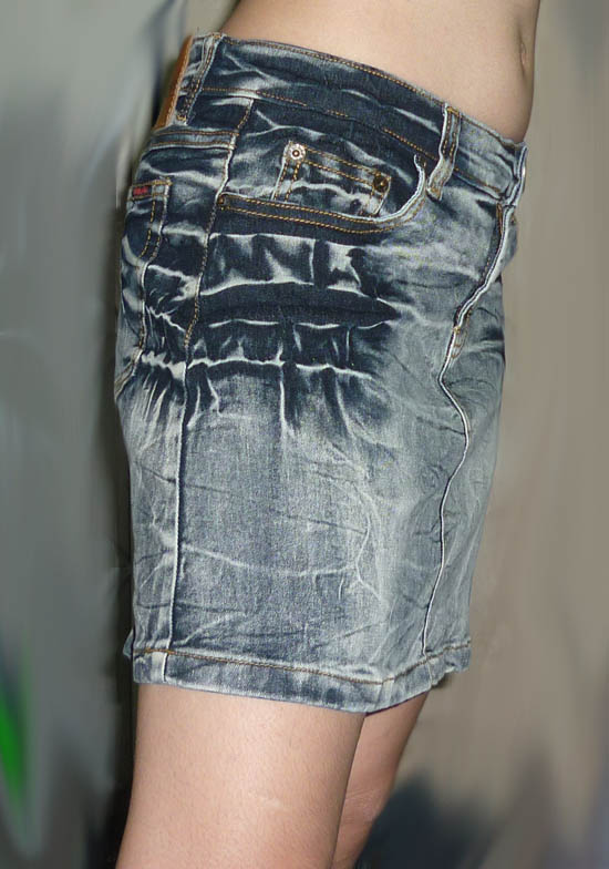 #1กระโปรงยีนส์ฟอกสีมัดย้อม สวยมากๆๆ 30-34-13