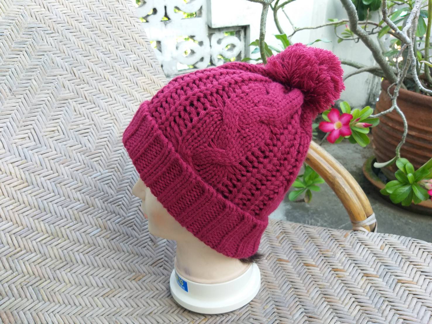 หมวกไหมพรม หมวกสวยมากใบนี้ ไหมพรมหนานุ่ม