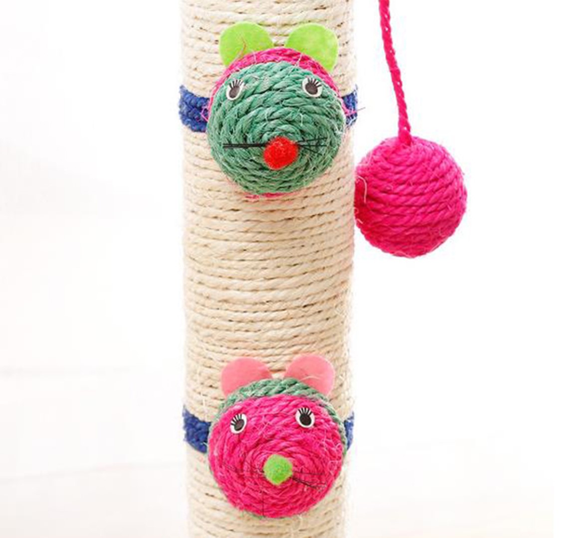 แท่นลับเล็บแมว Petsuka คอนโดแมวแบบเสา พร้อมตุ๊กตา