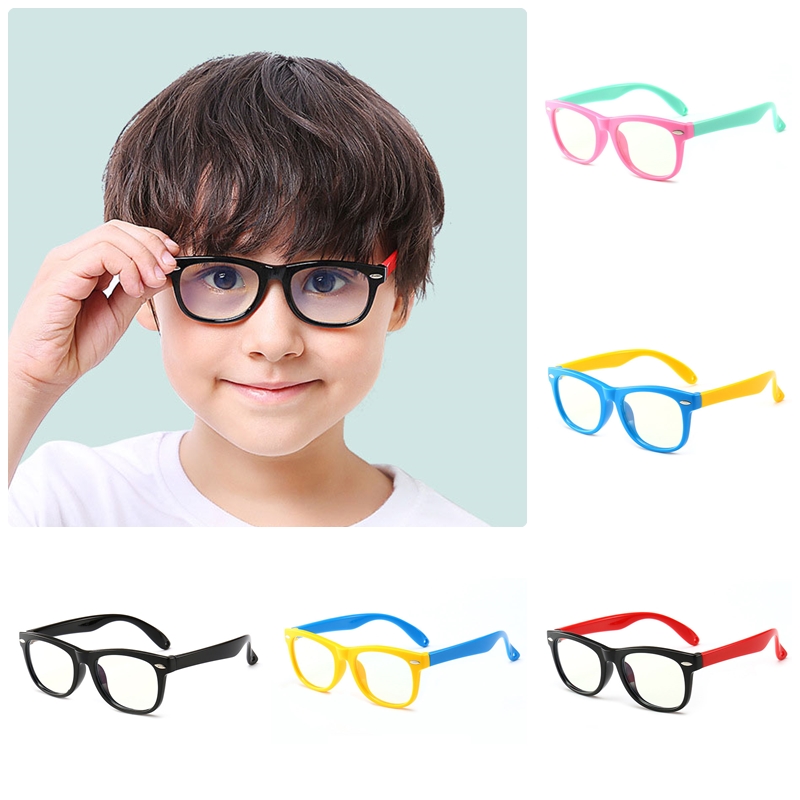 แว่นตาเด็ก กรองแสงสีฟ้า Blue Light Block ขาบิดงอได้มาก สำหรับเด็กวัย 2-7 ปี (แบบ #1)