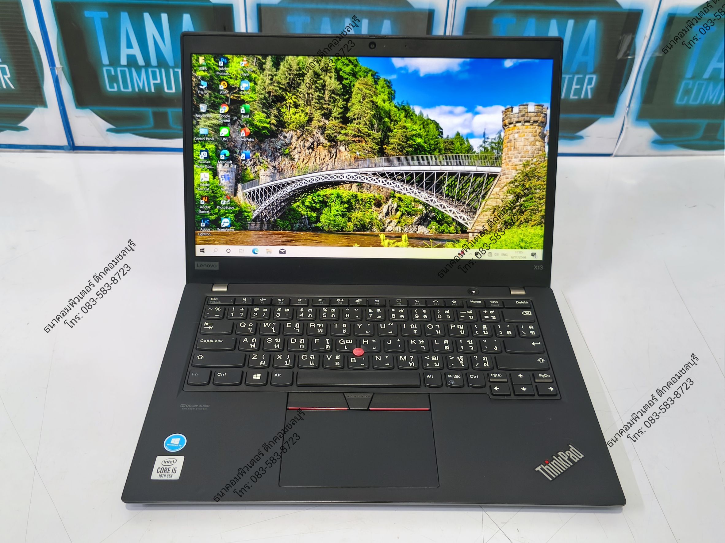 โน๊ตบุคทำงานมือสอง Lenovo Intel I5-10210U Ram8GB SSD256GB